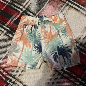 Garanimals Baby Boy 12 Month Colorful Palm Tree Shorts - Pockets, Elastic Waist